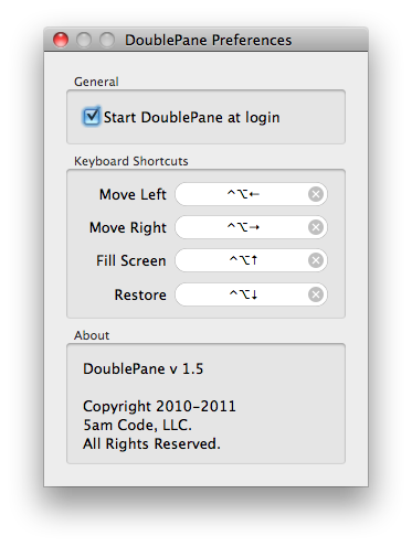 Preferences Window