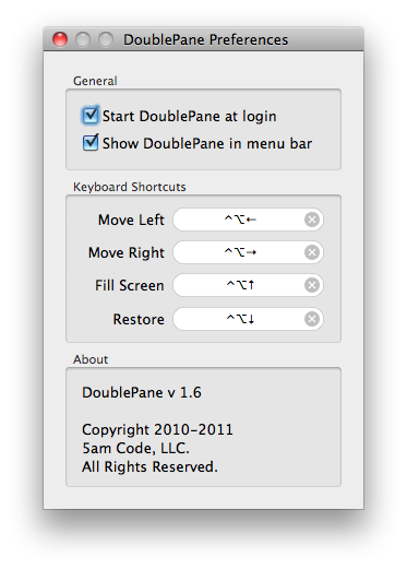 Preferences Window